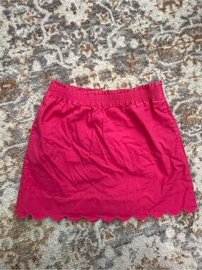 J. Crew Hot Pink Scalloped Hem Mini Skirt